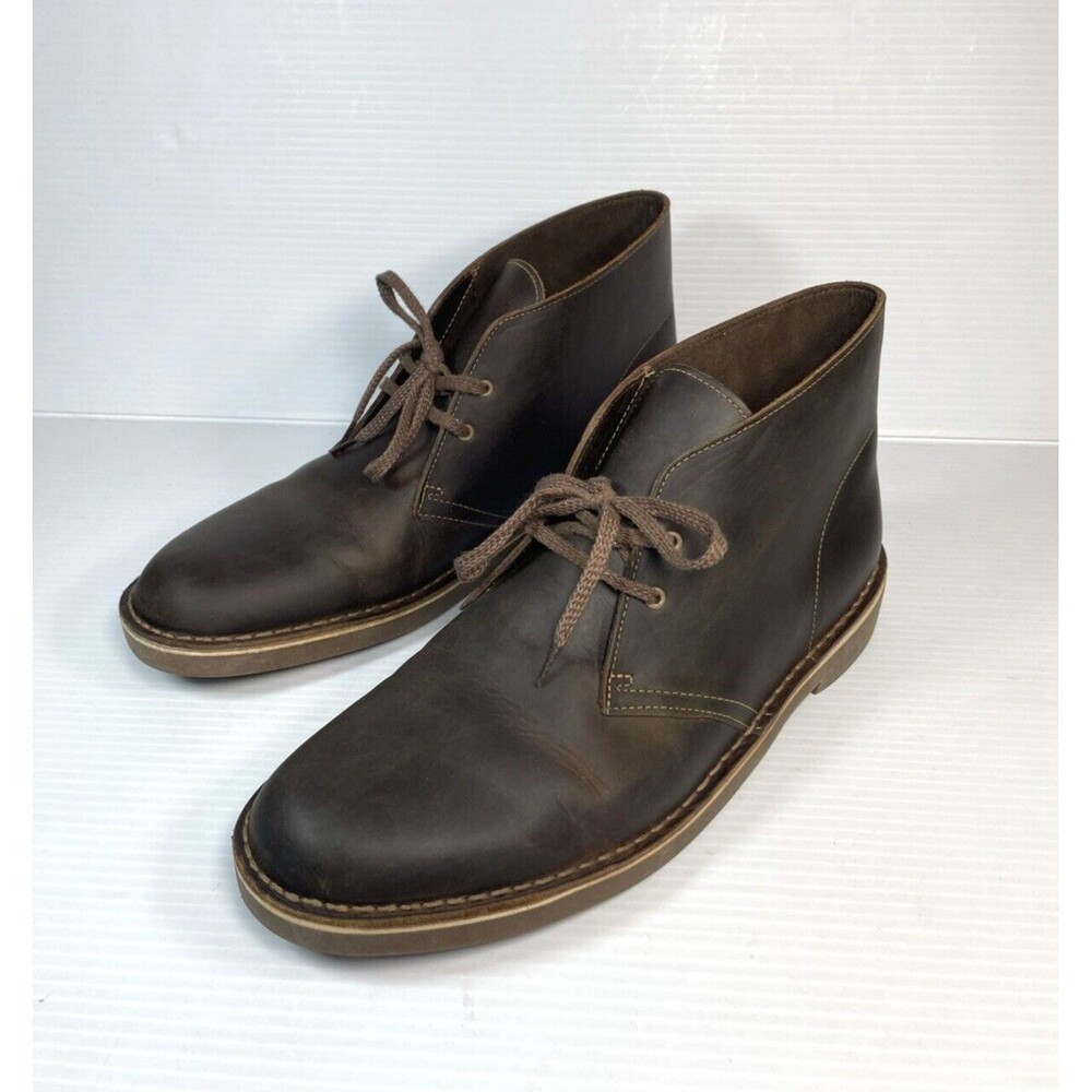 Clarks Originals Bushacre Beeswax Brown Mens Leather Chukka Boots 11.5 H W
